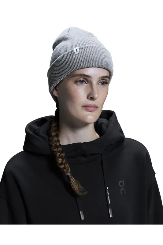 On Merino Beanie 1 Unisex Lunar Maat: OS | Hoeden Outlet | Unisex | Grijs