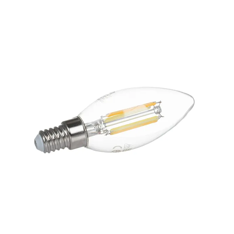 LUUMR Inteligentna żarówka świeca LED, przezroczysta, E14, 4,2 W, Tuya WLAN CCT