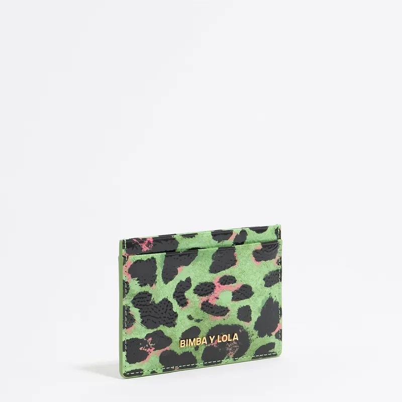Etui na karty Leopard zielone