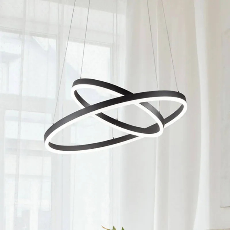 Lampa wisząca LED Giotto, 2-punktowa, czarna