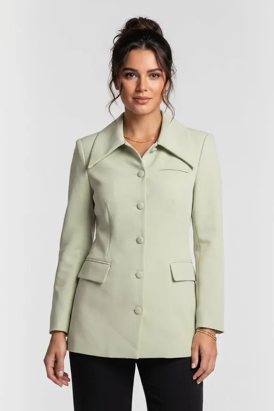 Odd Muse Structured Jacket Pistachio Maat: S | Blazers Outlet | Dames