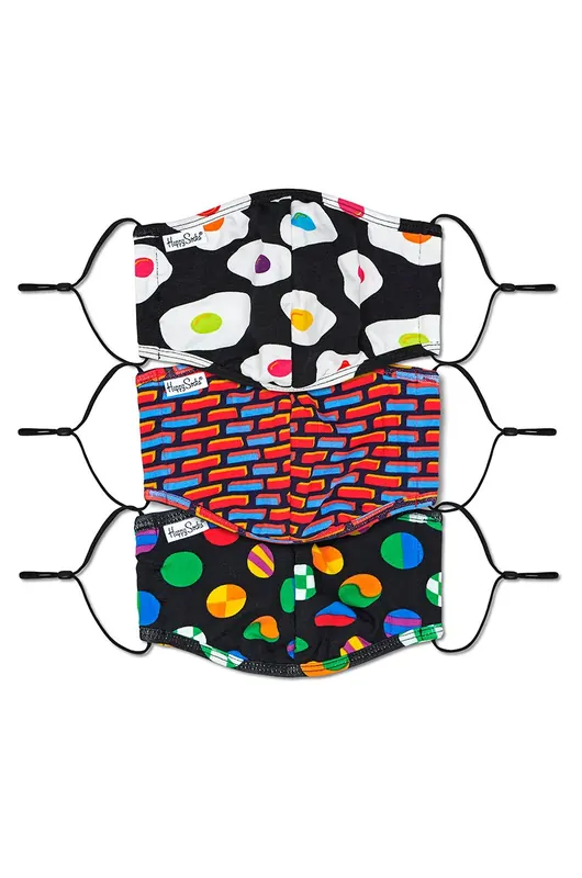 Happy Socks - Maseczka ochronna wielorazowego użytku (3-PACK)