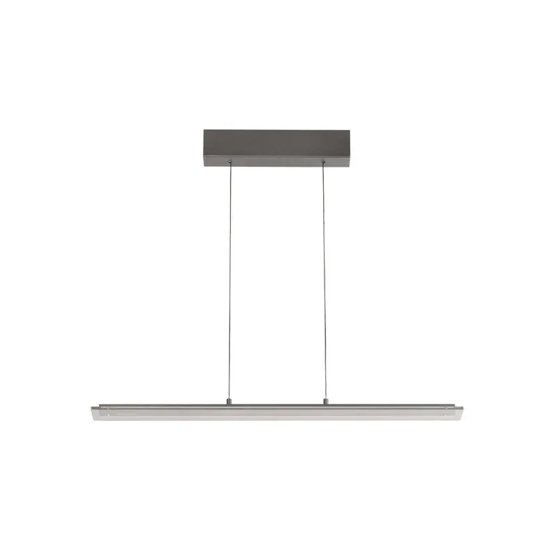Żyrandol LED Torvi, piaskowo-szara/dymno-szara, 88 cm metal/szkło