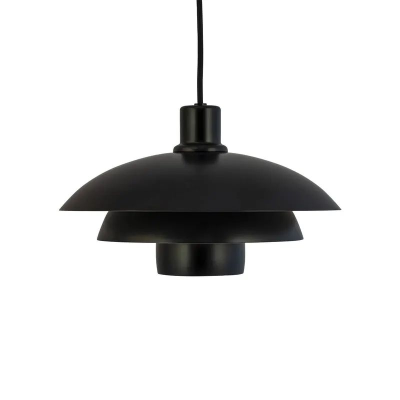 Żyrandol Dyberg Larsen Morph, czarna, Ø 30 cm, metal