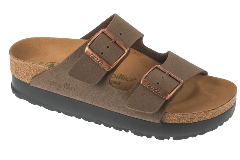 Birkenstock Arizona Platform Flex BFBC 1027417, Damskie, Brązowe, klapki, Birko-Flor, rozmiar: 41