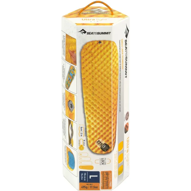 Materac SEA TO SUMMIT UltraLight ASC Mat żółty (168x55cm)