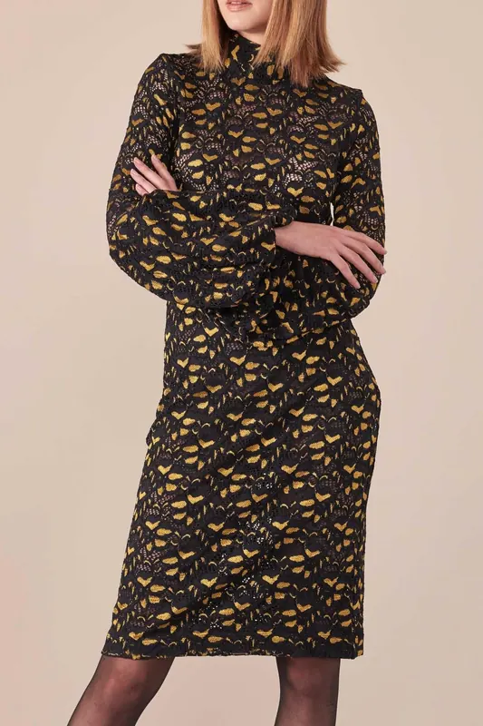 Anne Fontaine Lully Safran Maat: 36 | Midi Jurken Outlet | Dames | Zwart