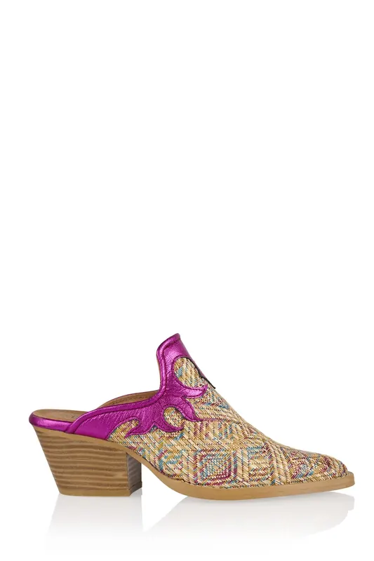 DWRS label Doha Aztec Fuchsia Maat: 39 | Muiltjes Outlet | Dames | Roze
