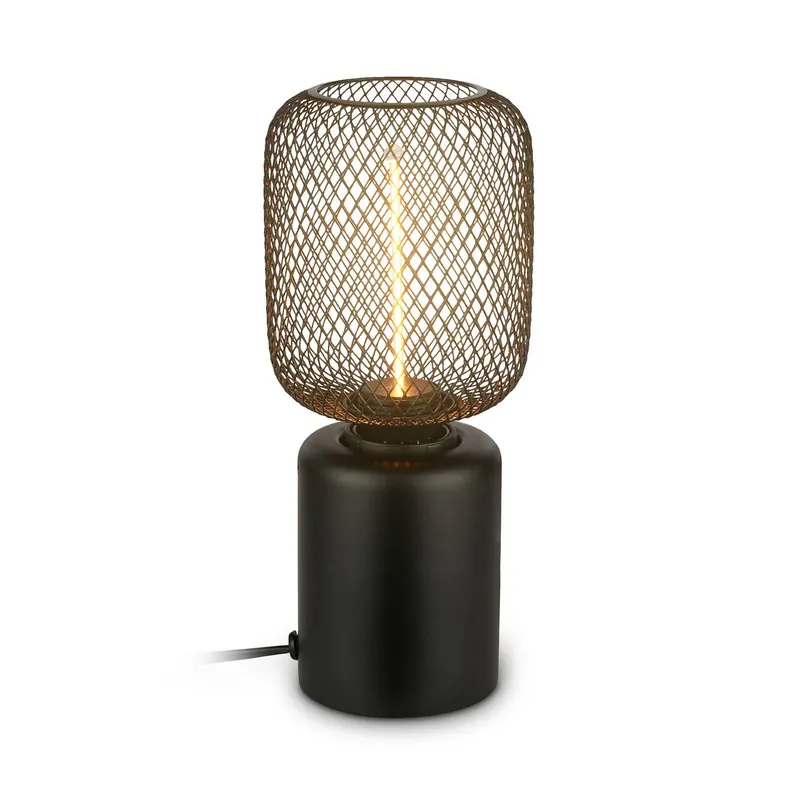 Lampa stołowa Rist, czarna, wysokość 22 cm, metal