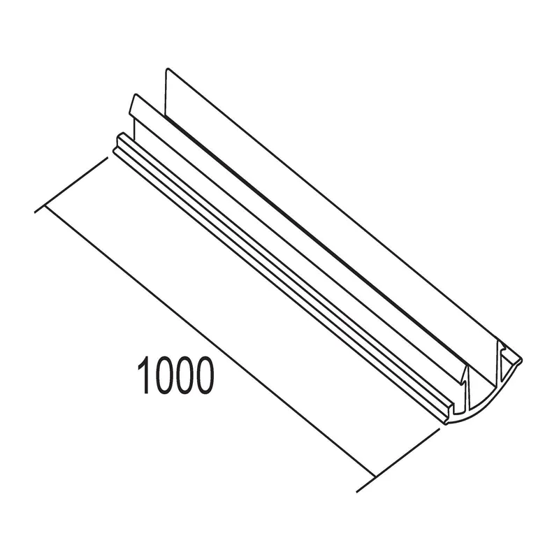 Ivela LKM Osłona szyny, biała, długość 100 cm