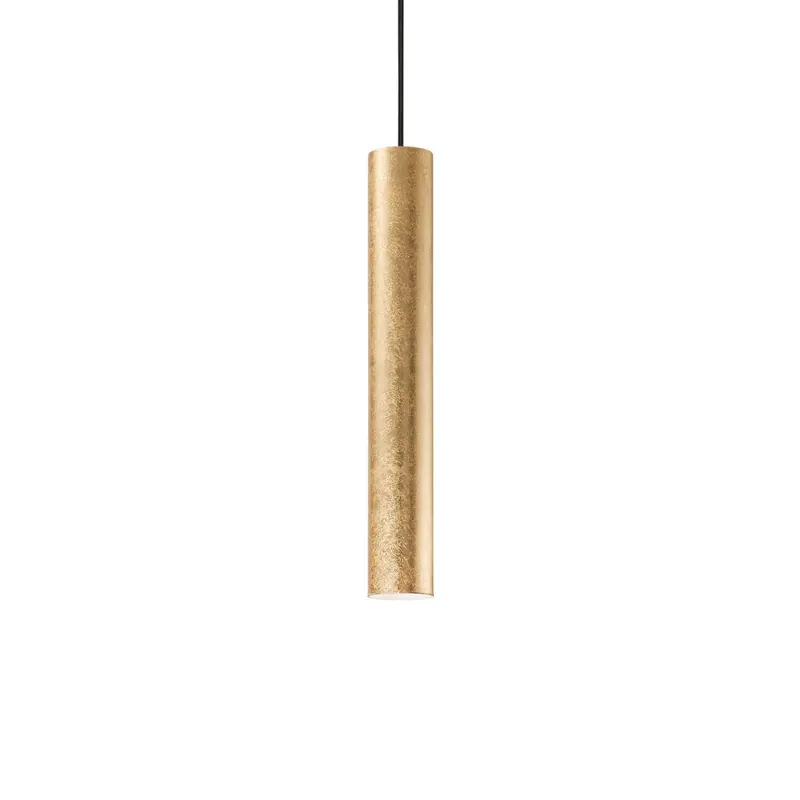 Żyrandol ideal lux, w kolorze złotym, Ø 6 cm, metalowa