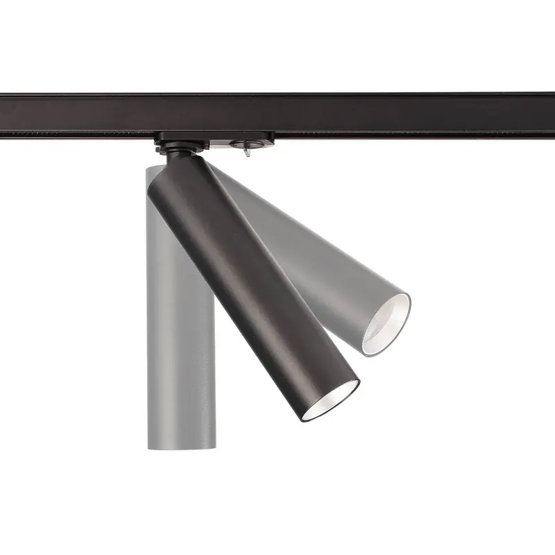 Spot szynowy LED Slim 1-fazowy, czarny, aluminium, 5 W, 2700 K