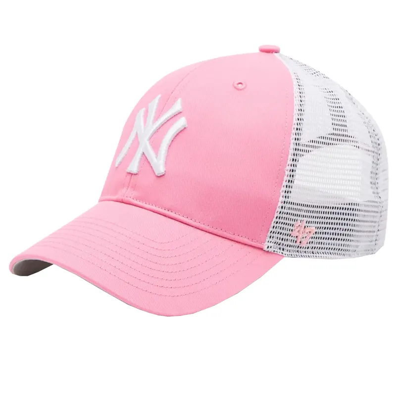 47 Brand MLB New York Yankees Branson Cap B-BRANS17CTP-RSA, Damskie, Różowe, czapki z daszkiem, poliester, rozmiar: One size