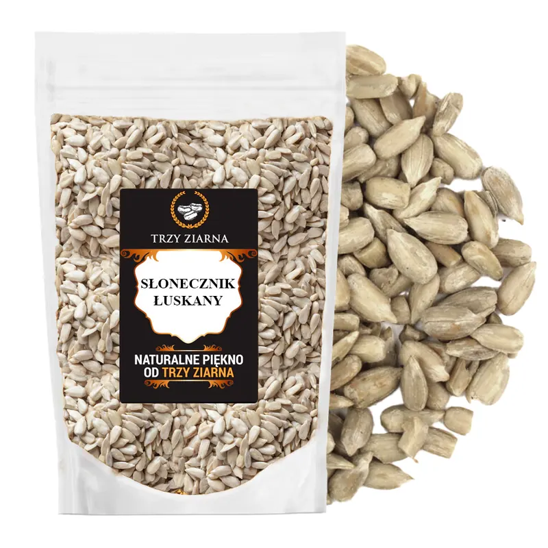 Słonecznik Łuskany 1kg Naturalny pestki słonecznika Trzy Ziarna