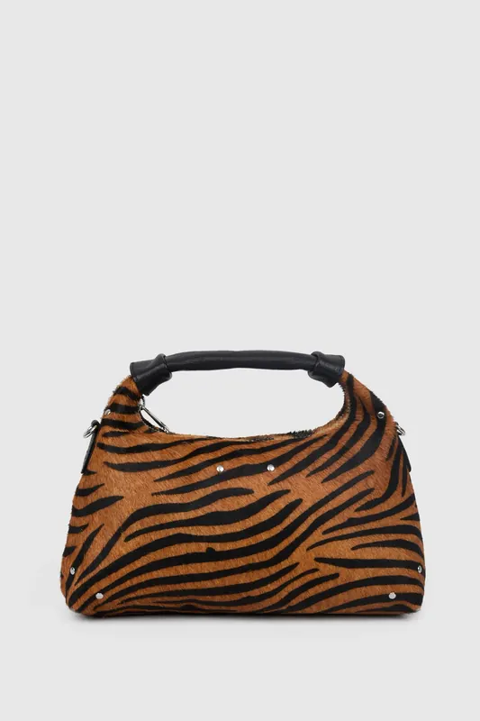 Núnoo Dandy Stripes Deluxe Dark Brown Maat: OS | Handtassen Outlet | Dames | Zwart