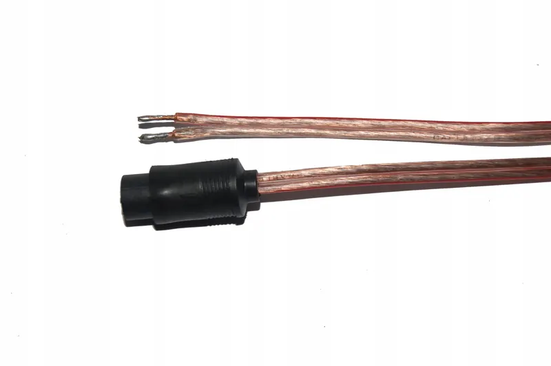 Kabel głośnikowy gniazdo din 2p 0, przewód 2x1mm, transparent Cca, 5m