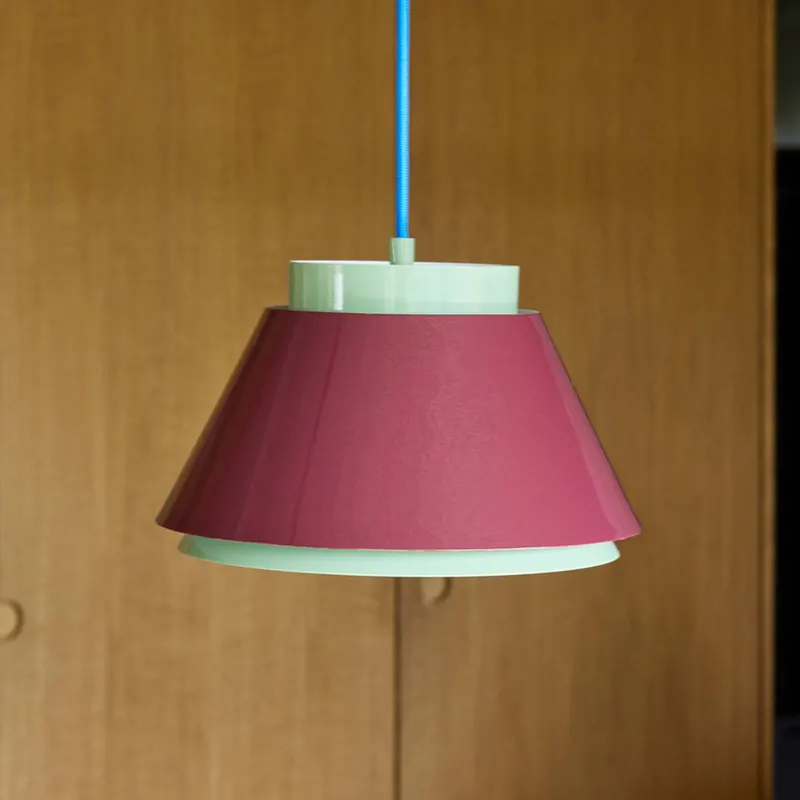 Żyrandol Remi, zielono-czerwony, Ø 25 cm, metalowy