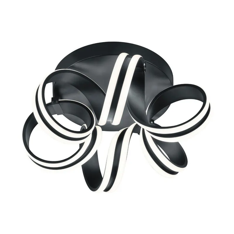 Czarna lampa sufitowa LED Carrera – Trio