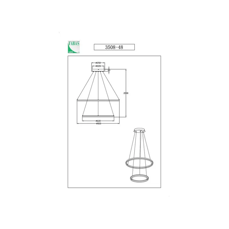 Lampa wisząca LED Giotto, Ø 80 cm, 2-punktowa, czarna