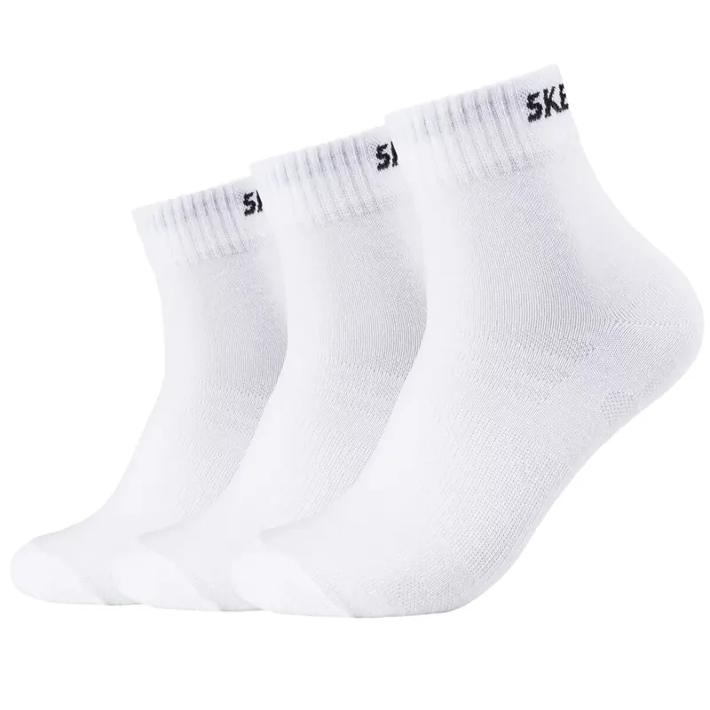 Skechers 3PPK Unisex Mesh Ventilation Quarter Socks SK42017-1000, Unisex, Białe, skarpetki, bawełna, rozmiar: 35-38