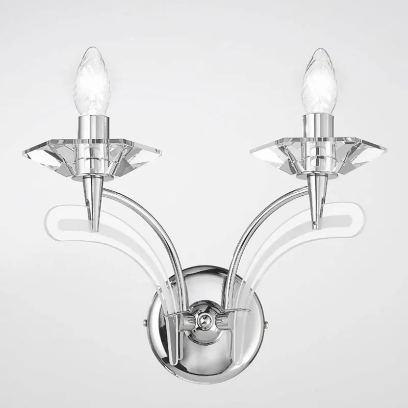Lampa ścienna Icaro 2-punktowa, chrom