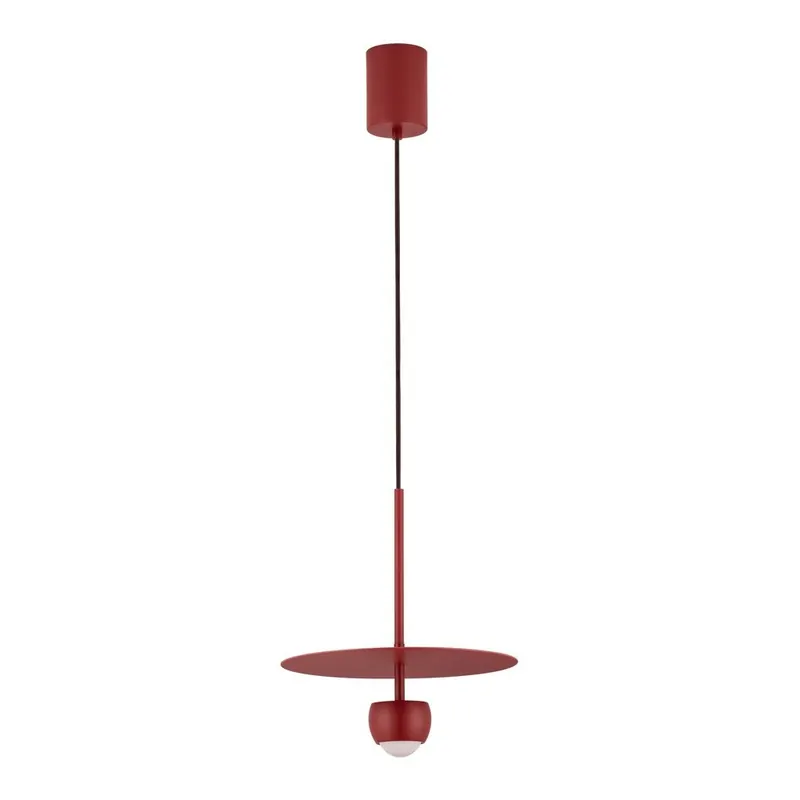 Czerwona aluminiowa lampa wisząca LED ø 30 cm Edem – Nova Luce