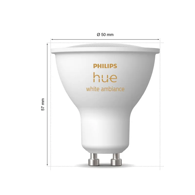 Philips Hue White Ambiance GU10 4,2 W reflektor 3 szt.