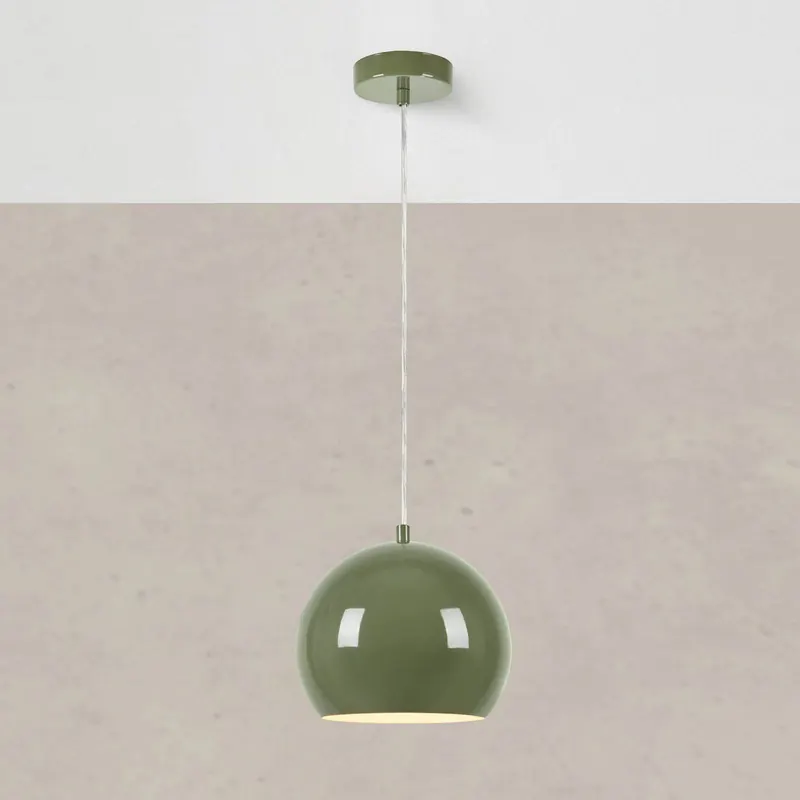 Lampa wisząca Pop, Ø 20 cm, zielona, metal