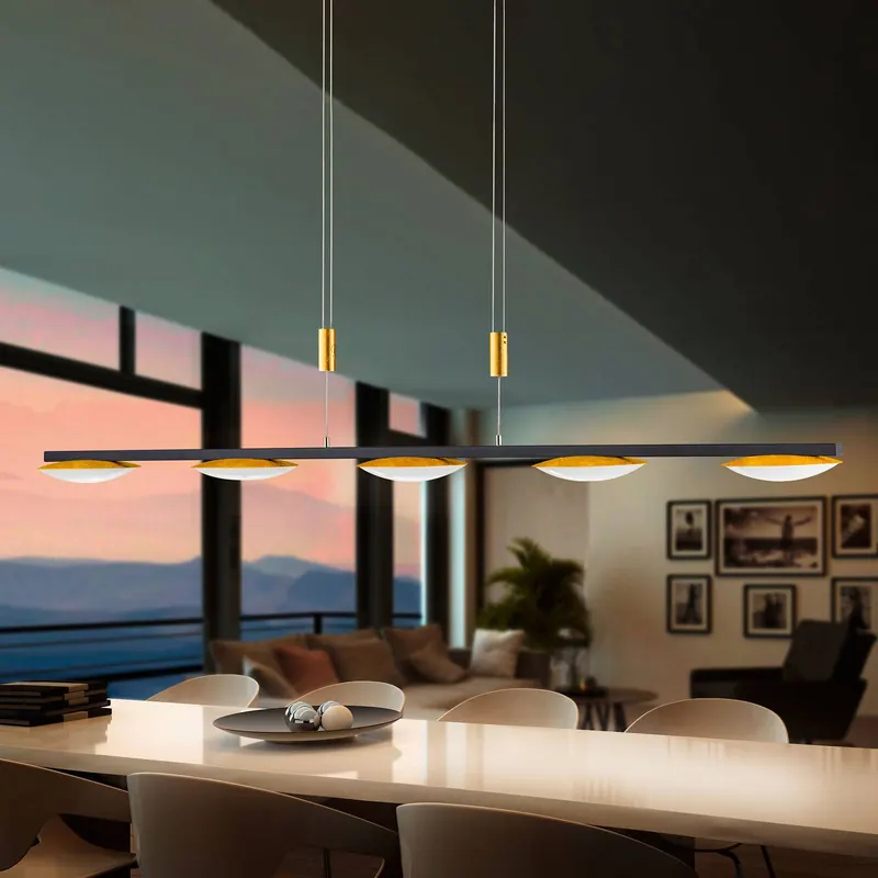 Lampa wisząca LED BANKAMP Pure Up, 5-punktowa