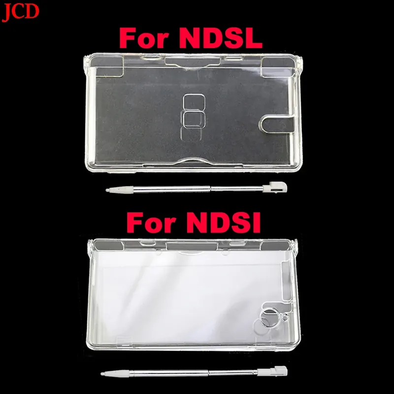 Przezroczyste, twarda obudowa JCD z kryształkami, etui ochronne na konsolę DSL NDS Lite NDSL dla DSi NDSi i rysik do ekranu dotykowego.
