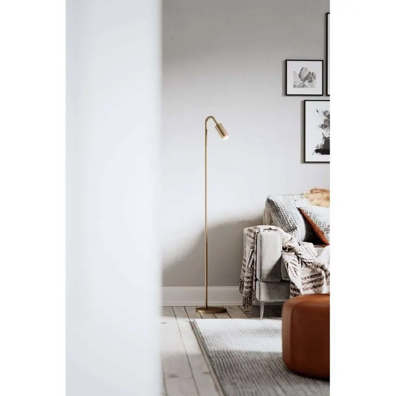 Lampa stojąca Curve By Rydéns, matowe złoto, metal, GU10