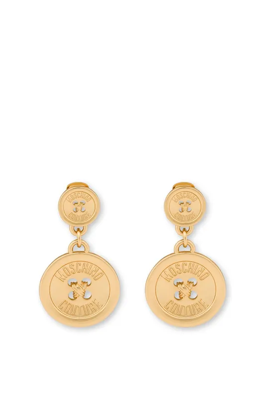 Moschino  Buttons Earrings Gold Maat: OS | Oorbellen Outlet | Dames | Goud