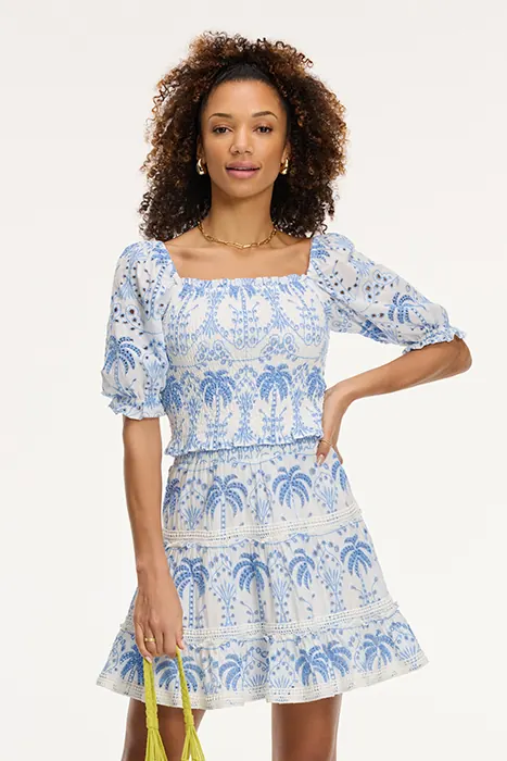 Shiwi Ilsa Top Open Palm Embro Palm Broderie Off White Maat: XL | Blouses Outlet | Dames | Wit