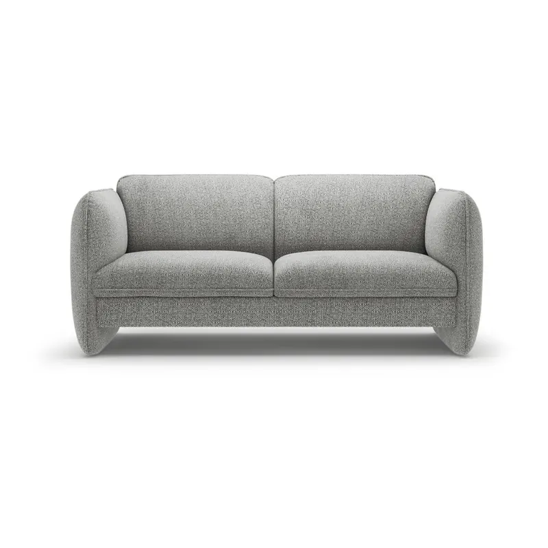 Jasnoszara sofa z tkaniny szenilowej 168 cm Georgia – Micadoni