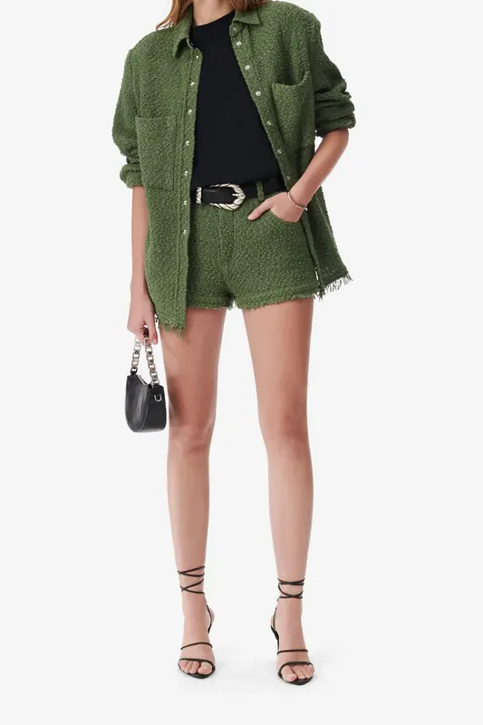 IRO Paris Solaria Overshirt Forest Green Maat: 38 | Overshirts Outlet | Dames | Groen