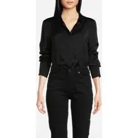 Scotch & Soda Shirt With Split Barrel Cuff Black Maat: S | Overhemden Outlet | Dames | Zwart