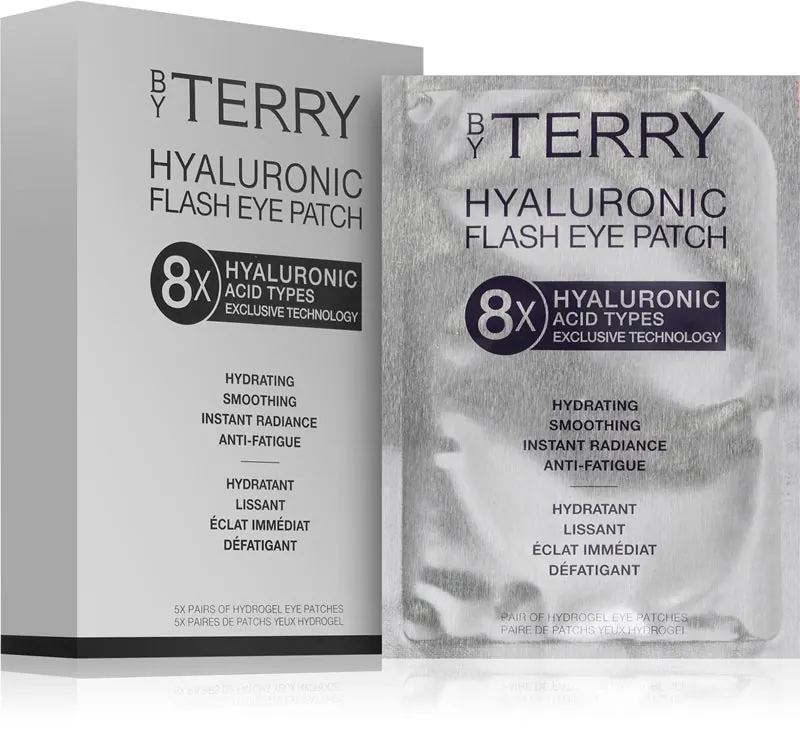 By Terry Hyaluronic Flash Set żelowe plastry ujędrniające na okolice oczu z kwasem hialuronowym 5×8 sztuk