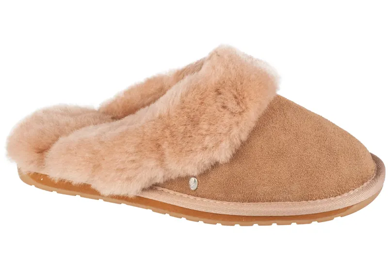 EMU Australia Jolie W10015-CAME, Damskie, Brązowe, kapcie, skóra zamszowa, rozmiar: 41