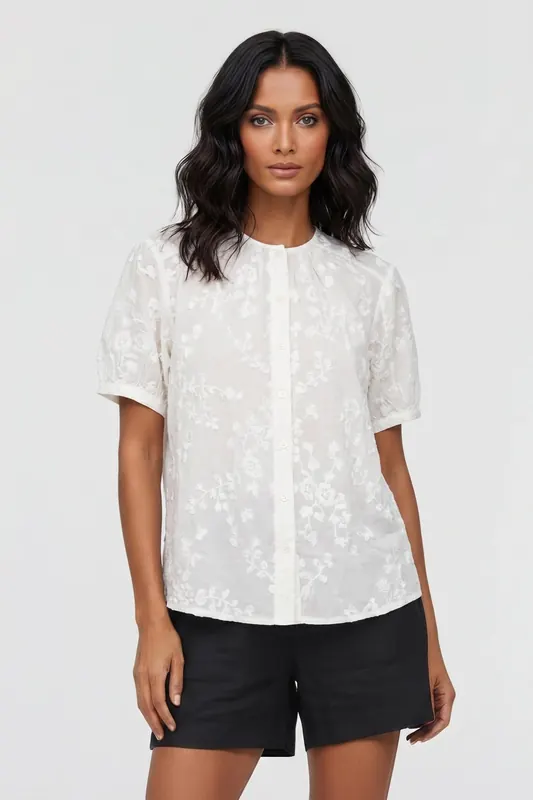 & Other Stories Pa Axelle Blouse Black Maat: 34 | Blouses Outlet | Dames | Wit