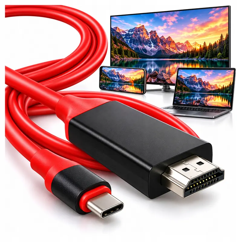 Kabel Usb-c Hdmi Przejściówka Adapter Hub Usb Typ C Do Hdmi Mhl 4K 2M