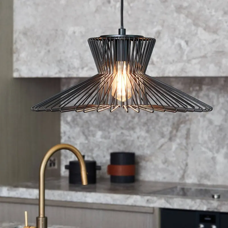 Lampa wisząca Beacon Pheonix Flair czarna, metal, Ø 50 cm