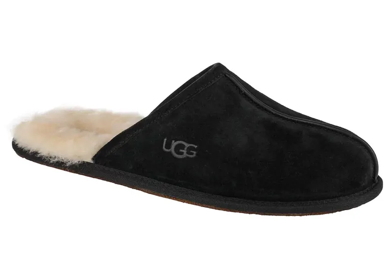 UGG Scuff Slipper 1101111-BLK, Męskie, Czarne, kapcie, skóra zamszowa, rozmiar: 41
