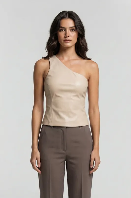 DNA Amsterdam Tarcy Ivory White Maat: 3 | Mouwloze Tops Outlet | Dames | Beige