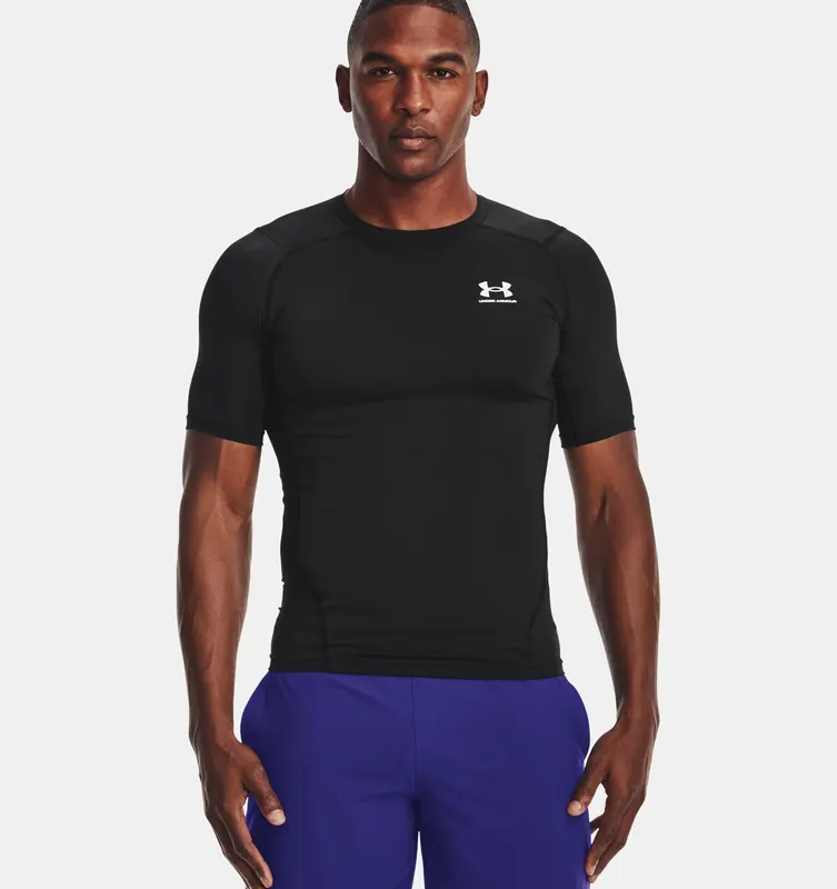 UNDER ARMOUR koszulka treningowa męska t-shirt HG Armour Comp SS czarna (S)