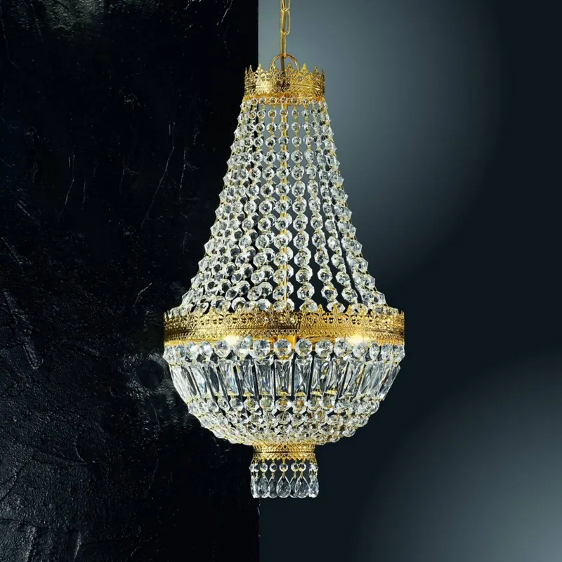 Lampa wisząca z 24 karatowym złoceniem Cupola