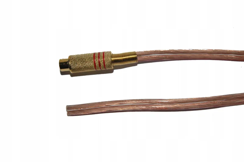 Kabel głośnikowy gniazdo Rca 0 , przewód 2x2,5mm, transparent Cu, 4m
