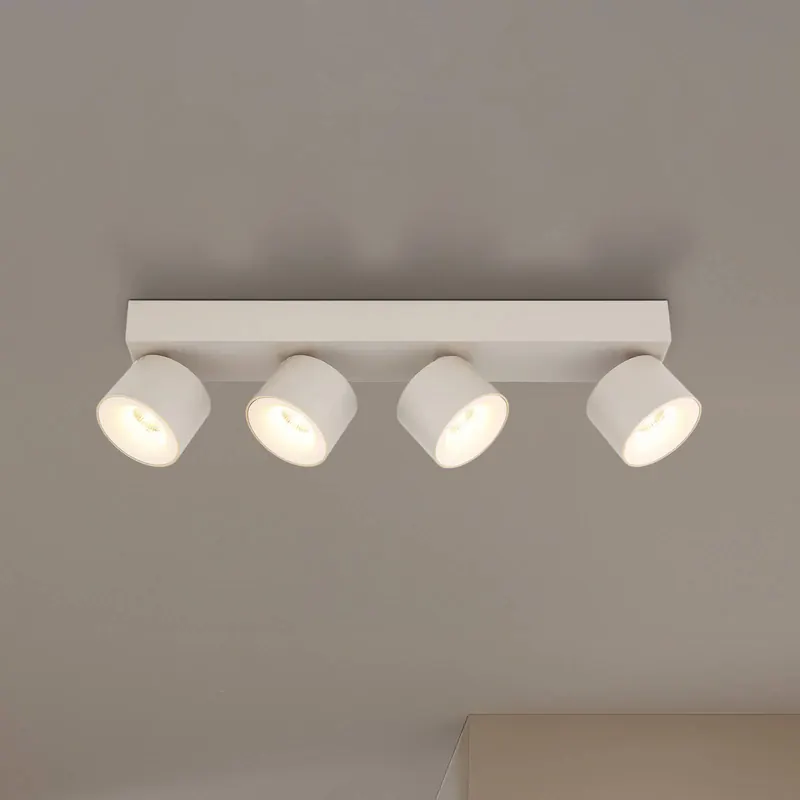 Reflektor sufitowy LED Rae, kolor piaskowy, metalowy, 4-punktowa, 46 cm