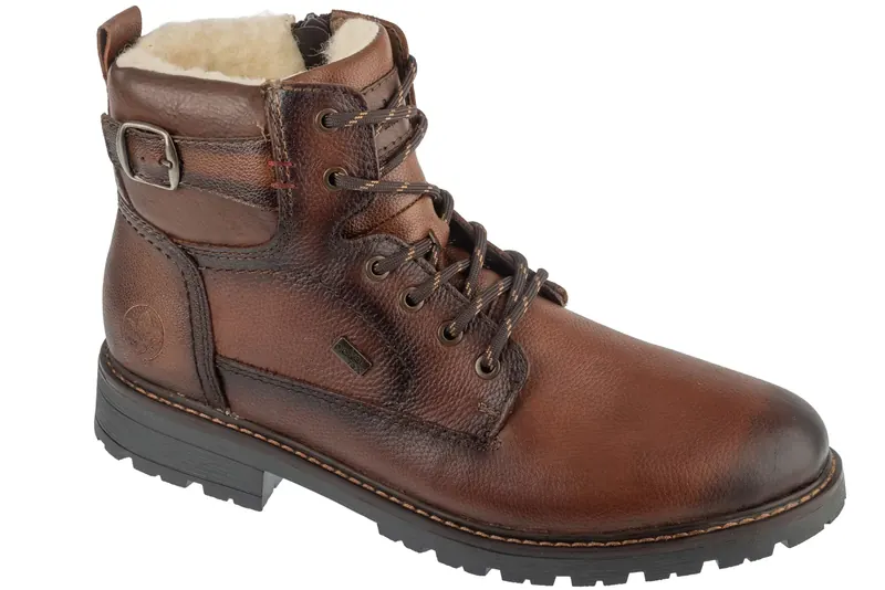 Rieker Shoes 32029-24, Męskie, Brązowe, trzewiki, skóra licowa, rozmiar: 41