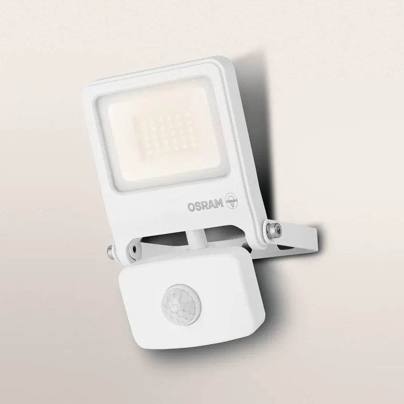 Reflektor zewnętrzny OSRAM ENDURA FLOOD, biały, czujnik 20 W 830 IP44
