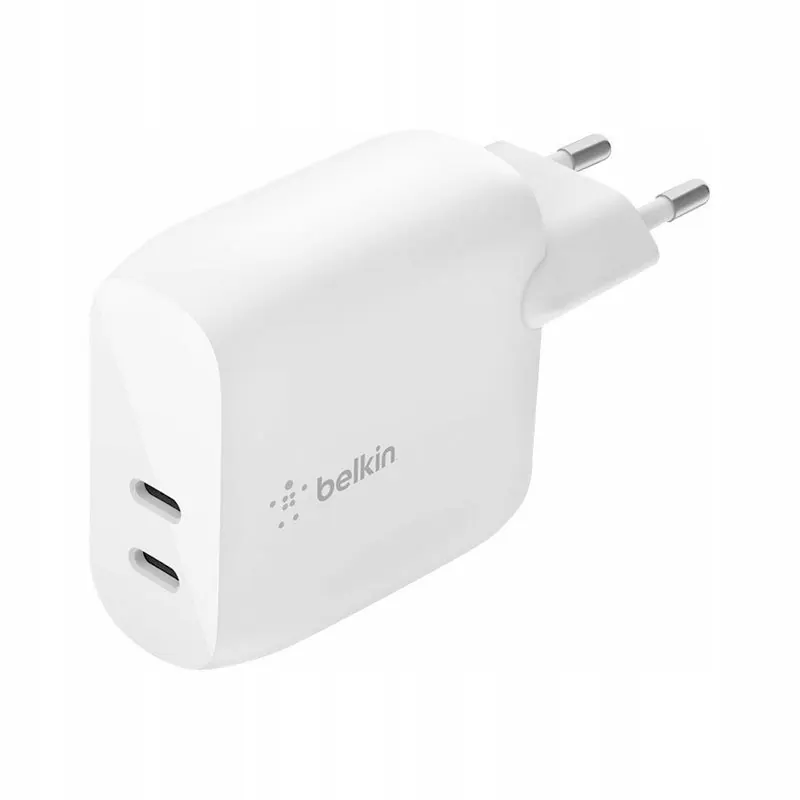 Belkin 40W Dual Usb-c Pd Wall Charger White WCB006vfWH